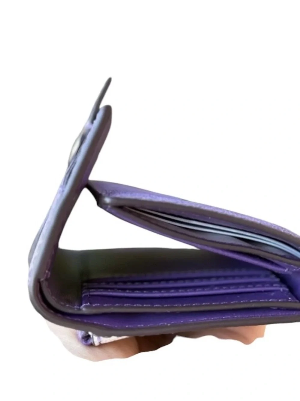 Michael Kors Lavender and Violet Leather Trifold Wallet